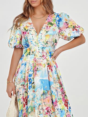 Image of Maxigerui Women's Summer Floral Maxi Dress Spring Wedding Guest Dress 2026