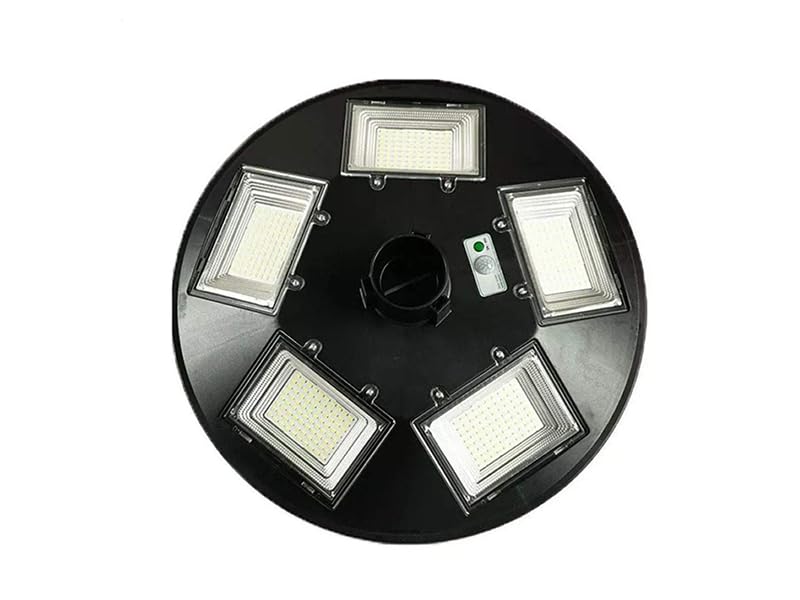 Generico Faro Faretto Lampione Stradale Crepuscolare 55x12x5 LED con Pannello Solare Sensore Movimento Telecomando 250w 170lm/w IP65