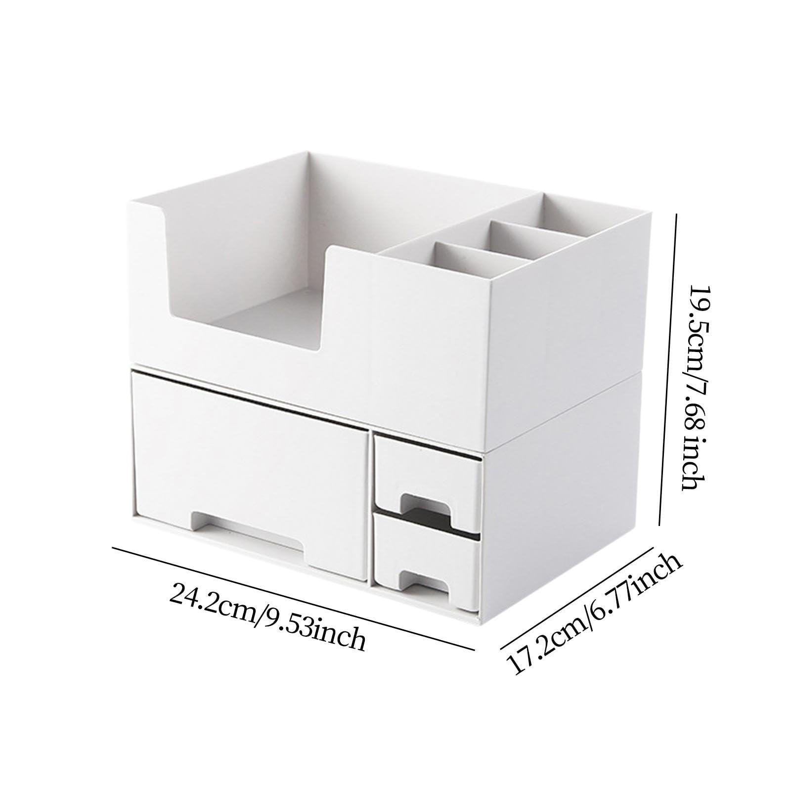 Enakshi (LABEL) Creations Desktop Drawer Organiser Saving Space Cosmetic Storage Box for Dresser Table WhiteHome & Garden|Household Supplies & Cleaning|Home Organization|Storage Boxes 2