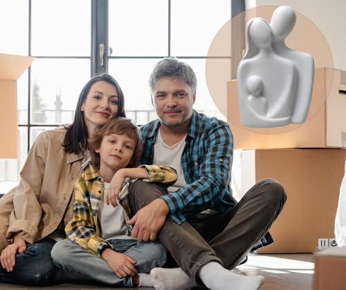 Figuras Familia de 3 en Resina para Decoración miniatura 6