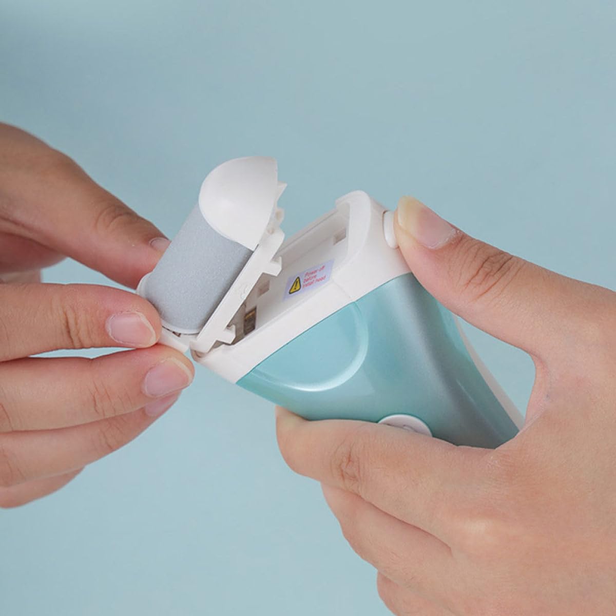 Zerodeko Lima Elettrica per Pedicure Portatile, Rimozione Calli e Duroni, Dispositivo per Cura Piedi Design Ergonomico, Ricaricabile e Lavabile, per Uso Domestico e Viaggi