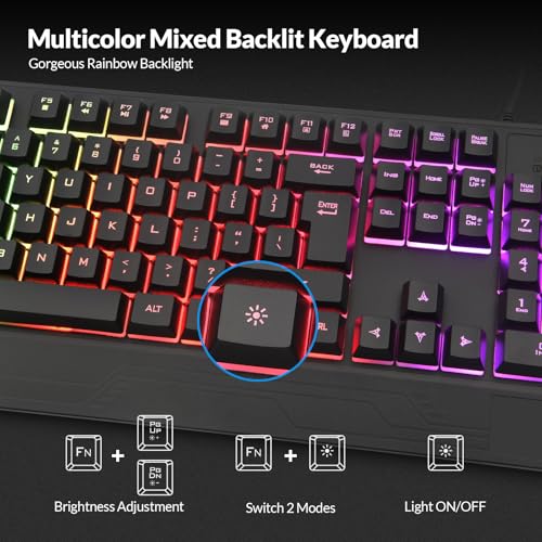 Teclado Gamer RK400-US USB Retroiluminado RGB miniatura 3