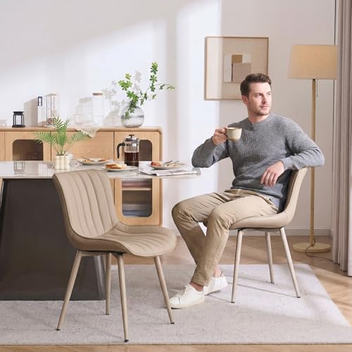zaki dining chair - beige & oak