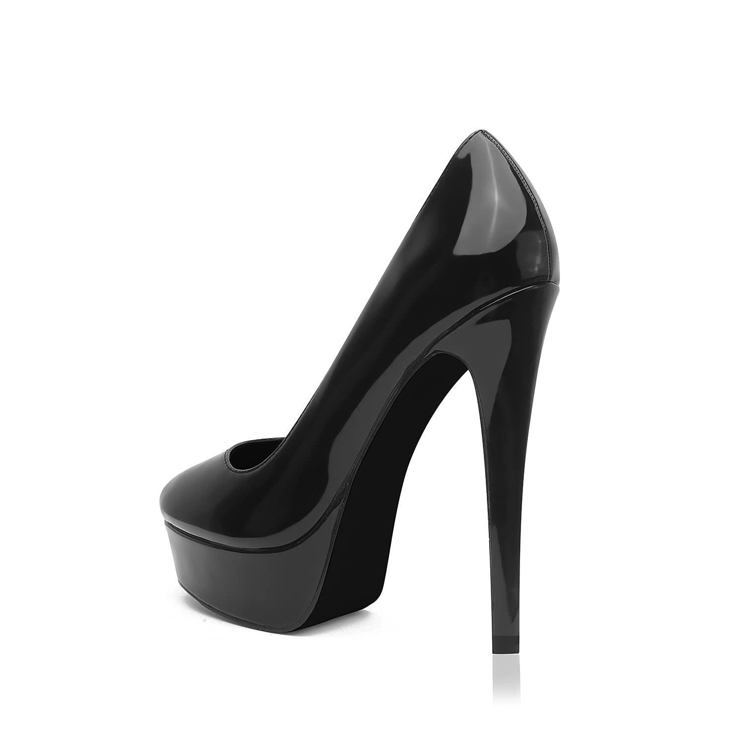 Zhabtuc Mujer Moda Zapatos de Tacón Aguja con Plataforma Sexy Punta Redonda High Heels 14 CM Stilettos Fiestas Boda Oficina Tacones Altos