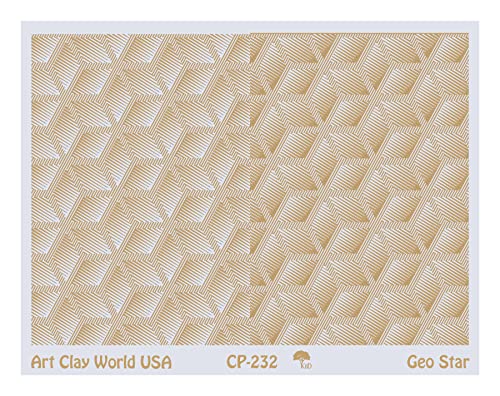 Low Relief Texture Plate Geo Star Design - 1 Pc.