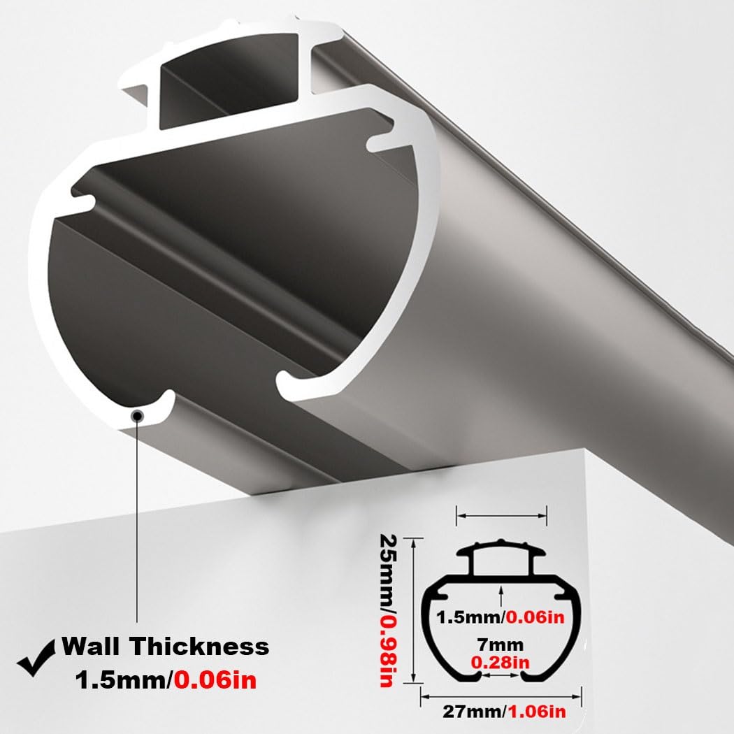 Niebieski aluminiowy pręt ain - naścienna szyna szynowa do przestrzeni biurowych RV prysznic - wszechstronny system prętów rzymskich ain