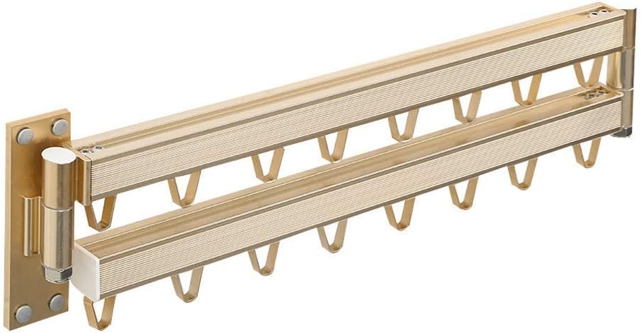 Clothes Drying Racks,Clothesline Wall Mounted Drying Rack, Folding Clothes Dryer Rack Rotation, Bathroom Towel Rail Bar Hooks Space-Saving, Clothing Airer Washing Line Dr