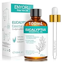 ENYORLI Eukalyptusöl 100% Natürliches Ätherisches Öl 100mL für Aromatherapie, Hautpflege & Luftreinigung Natürlicher Mückenschutz, Massageöl, DIY & Yoga
