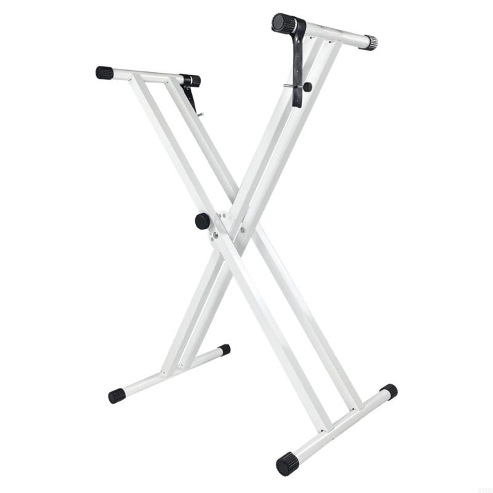 Zymjzbetic White Keyboard Stand Electric Piano Holder Adjusted Stable Keyboard Rack