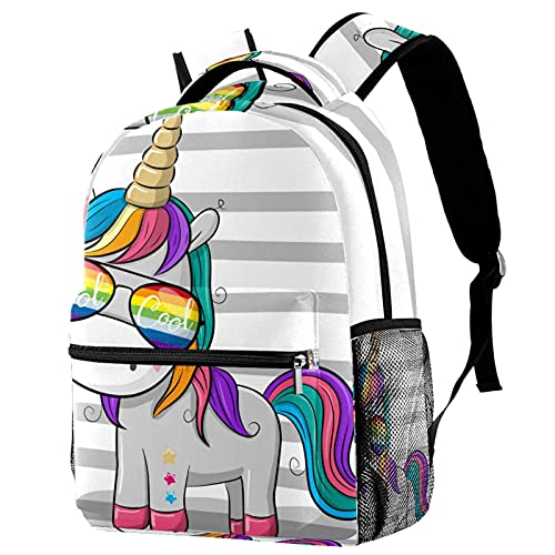 Sac à dos licorne pour enfants avec porte-bouteille intégré pour l'école