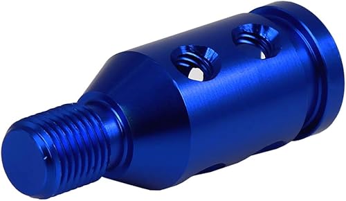 Miniatura 6 de X AUTOHAUX M12 X 1.25 Adaptador de pomo de cambio de marcha universal para coche azul para cambio sin rosca