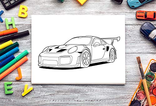 51Hm4JrvVRL. SL500  - Race Cars Coloring Book: A Collection of 40+ Cool Sports Cars, Supercars, and Fast Road Cars | Relaxation Coloring Pages for Kids, Adults, Boys, and Car Lovers (Top Cars Coloring Book)