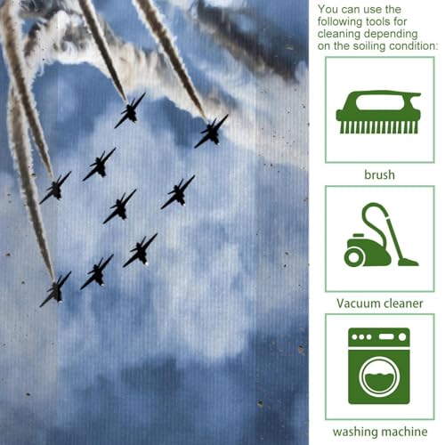 Alfombrillas de cocina para pasillo y cuarto de lavado VAPOKF dise&ntilde;o aviones 5