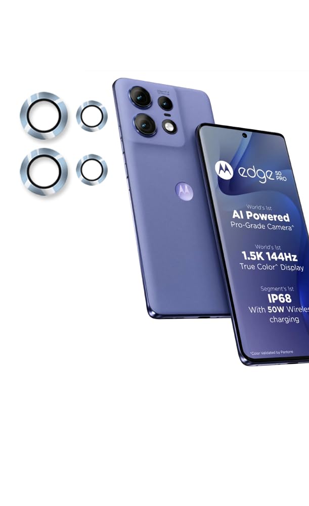Pinaaki Enterprises Camera Glass Lens Protector Ring For Moto 50 Pro 5G Case Friendly with Edge to Edge Coverage and Easy Installation (Blue)-image-43
