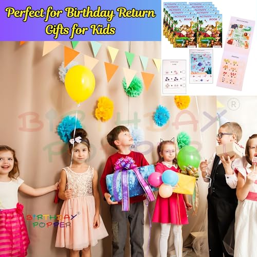 Image of Birthday Popper Brain Booster Activity Books - Set of 20 - Interactive Birthday Return Gifts for Kids