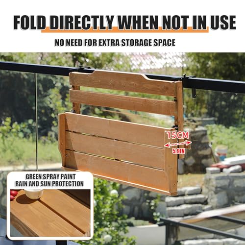 Mesa plegable de bar para balcón que ahorra espacio con diseño portátil 5