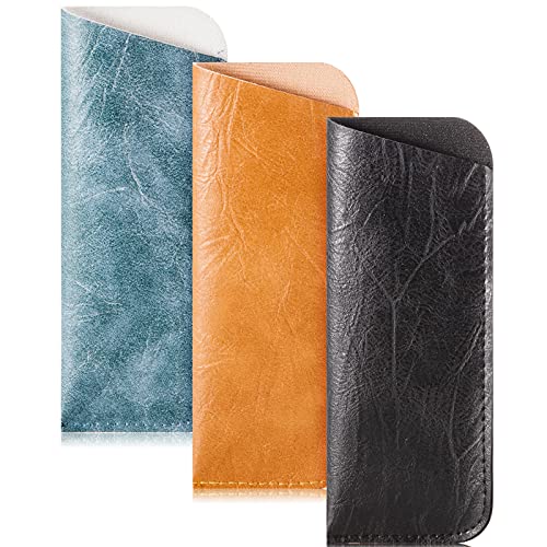 Image of TRIUMPH VISION Reading Glasses Pouch Eyeglass Sleeve Soft Case Slim 3 Pack | Alternative to Bulky Case Lightweight,Neoprene Lined Padded Protect Optical lens Slip in, Cute Pattern Portable for Daily Use