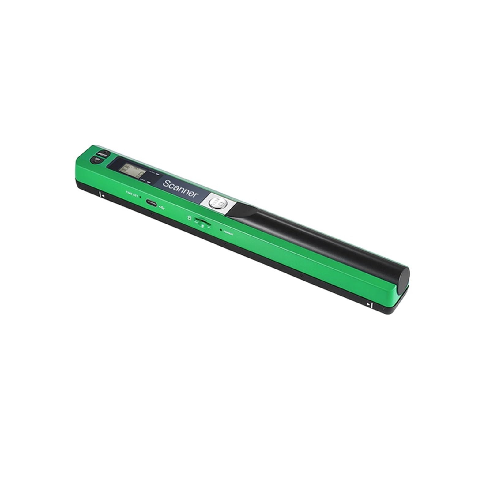 Mini Scanner de Documents Portable A4, Format JPG/PDF, Scanner Portable Iscan, Scanner de Texte de Livre A4, écran LCD pour Le Bureau(Groen)