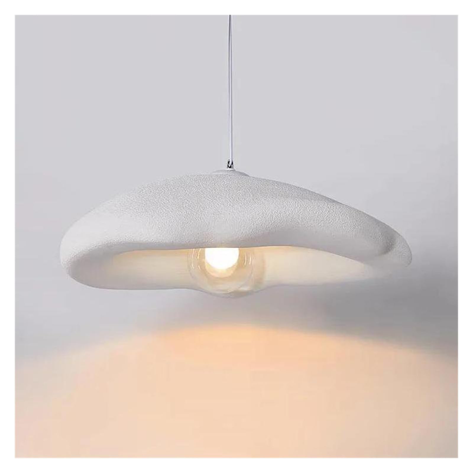 HYJAUSXB Japanese Restaurant LED Chandelier French Cream Bedroom Cafe Hanging Lamp Designer Counter Light Fixtures(White,Trichromatic Light)