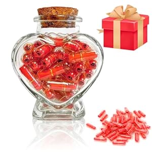 YQZMAYXM Doe-het-zelf jubileumcadeau voor hem en haar, 50 stuks berichtcapsules in een fles, gepersonaliseerde cadeaus voor vriendin, vriend, mannen, koppels, partner, geschenken, Valentijnsdag,