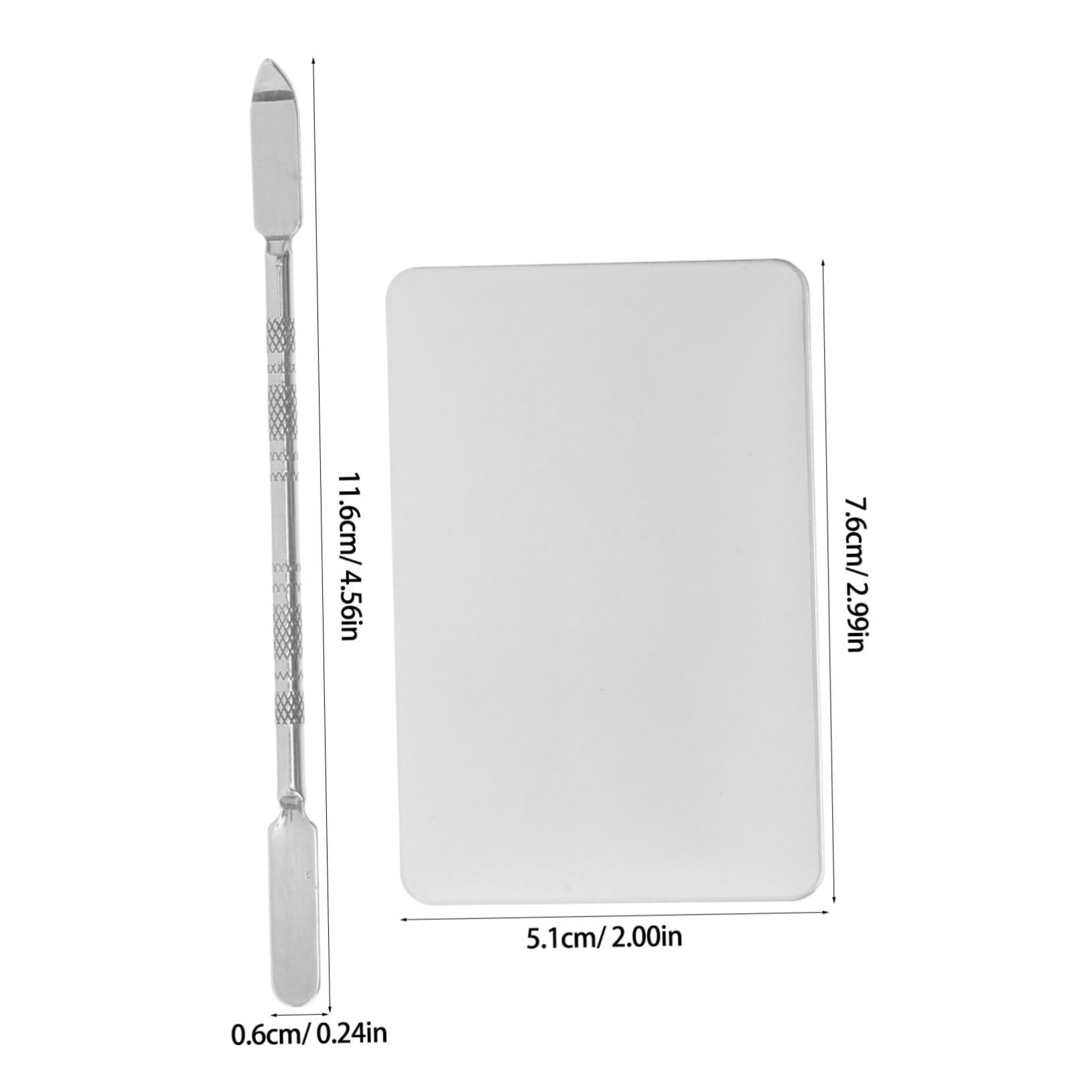 SOESFOUFU Stainless Steel Nail Palette Mixing Ring Korean Makeup Palette for Art Cosmetics