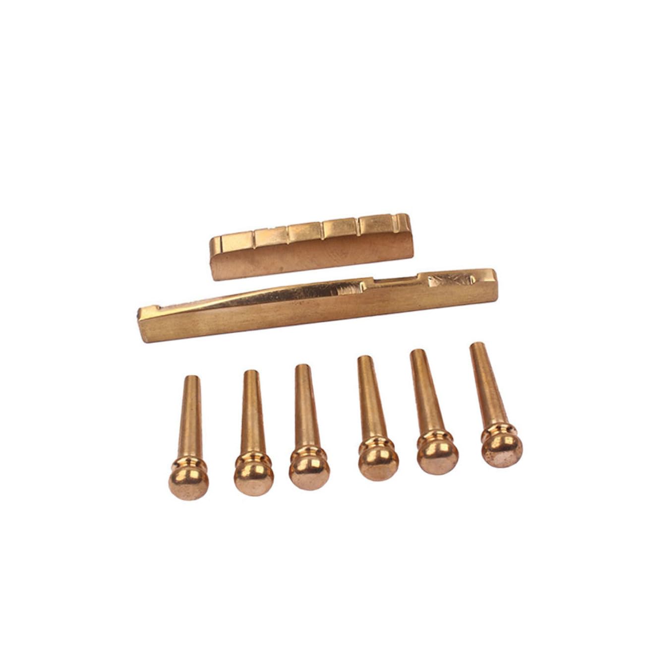 FAVOMOTO Professional Guitar Replacement Parts Nut Bridge Saddle and Guitar Pins Set for Acoustic