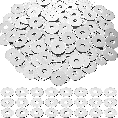 Hotop 200 Pieces Fender Washers 18-8 Stainless Steel, 3/8" X 1-1/2"