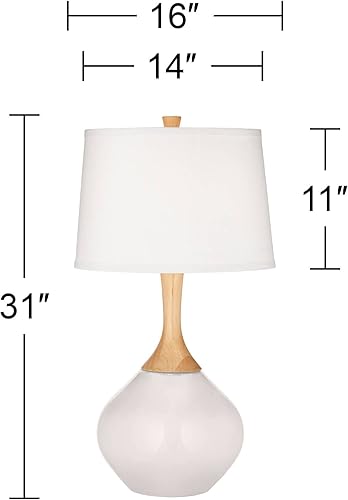 Miniatura 5 de Color + Plus Wexler - Lámpara de mesa con pantalla de lino de 31 pulgadas de alto y verde salvia