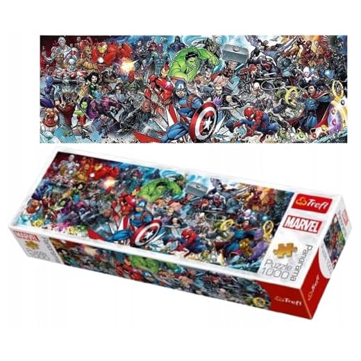 Trefl Marvel Avengers Panorama 1000 Piece Jigsaw Puzzles for Adults & Children Aged 12+ Marvel Universe Wide Panoramic Puzzle