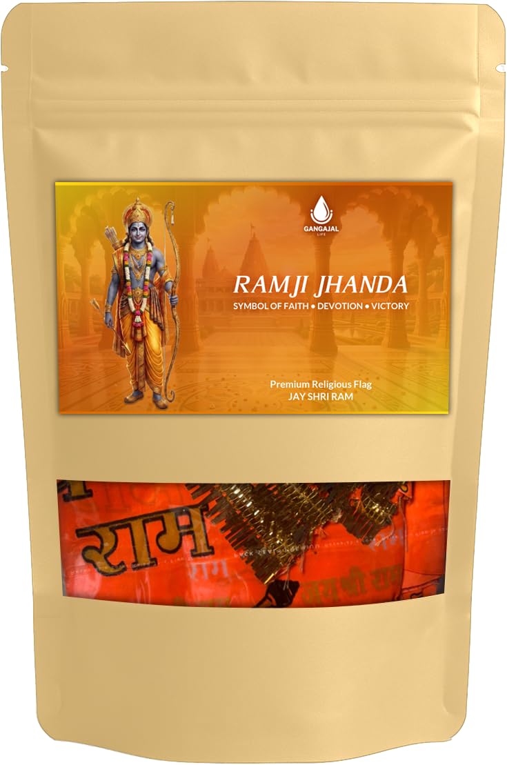 Shri Ram Jhanda Flag | Ram Dhwaj Pataka for Temple, Home, Vehicle & Religious Ceremonies | Hindu Devotional Flag | Sacred Shri Ram Jhanda inspired by traditional Hindu devotional and religious practices-image-14