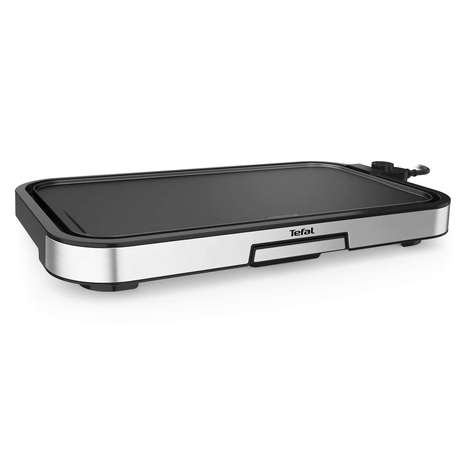 Tefal CB631D Giant Plancha Grill 12 persone, superficie XXL grill, rivestimento antiaderente, termostato regolabile, oil-free, cucina sana, facile da pulire, 2300 W,Acciaio inossidabile