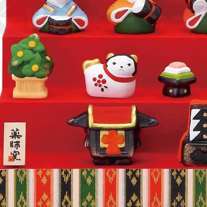 薬師窯 錦彩花かざり雛 五段飾り ひな人形 ひな祭り 雛人形 お雛様