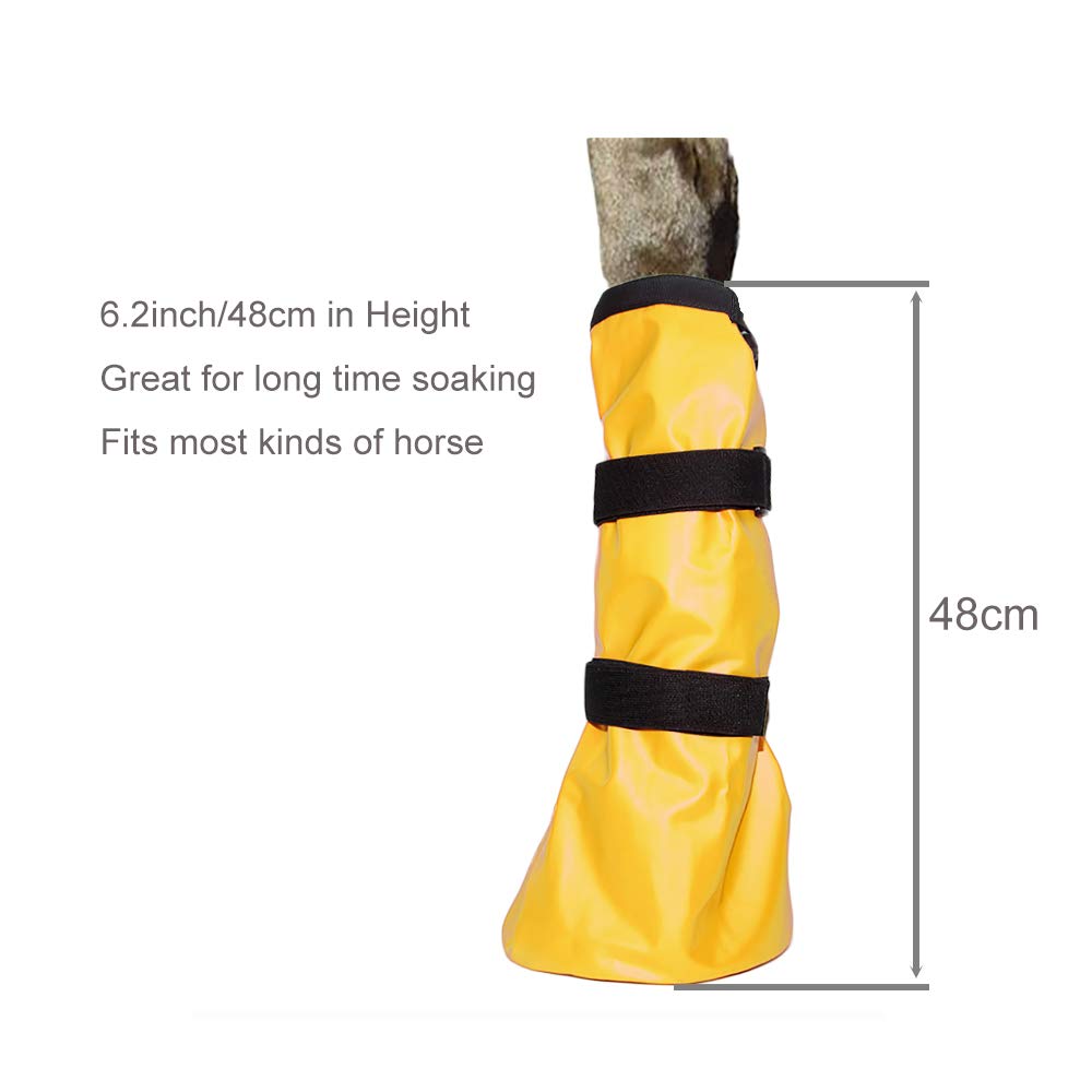Sac de trempage réutilisable pour sabot de cheval avec coussinet en EVA et sangle auto-adhésive