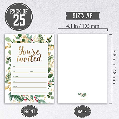 Holiday Party Invitations by Hat Acrobat | Christmas Party Invites, Pack of 25 - Thumbnail 3