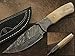 Randy knives RA-9002 Custom Made Damascus Steel Hunting Knife Bone Handle, Damascus Bolster, with Real Leather Sheath.