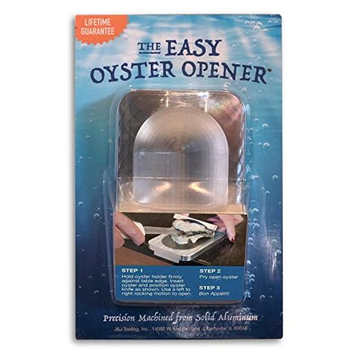 The Easy Oyster Opener Shucking Tool – Solid Aluminum (Fixed Angle Single Pack)