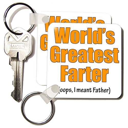 Porte-clés World's Greatest Farter 3dRose KC 193250 Evadane Orange - Funny Quotes Homme