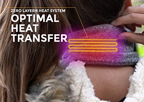 Rechargeable Heated Scarf - Heating Pad for Neck - Battery Operated Heater - Cordless Neck Warmer for Women - Electric Heated Scarves for Winter, Cold Weather, Outdoor & More (Grey)2