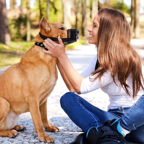 3 Stück Maulkorb Kleine Hunde Schwarzer mit Klettverschluss, Verstellbarer Giftköderschutz Hund zum Verhindern von Beißen, Bellen und Kauen für Hundemaulkorb für Kleine Hunde(Klein)