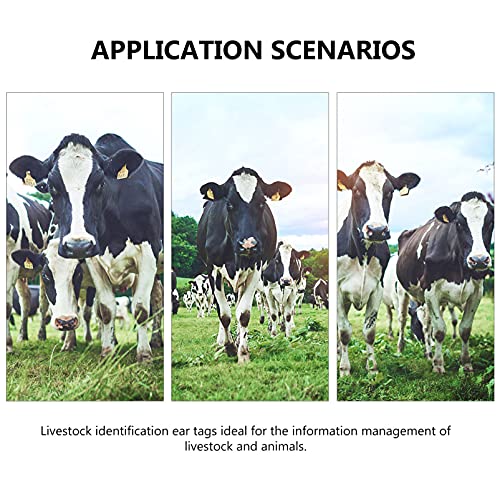 Generic 100PCS Cabra Gado Brincos Da Orelha Tags Numerados para Ovinos Vaca Gado Porco Cão Orelha Et