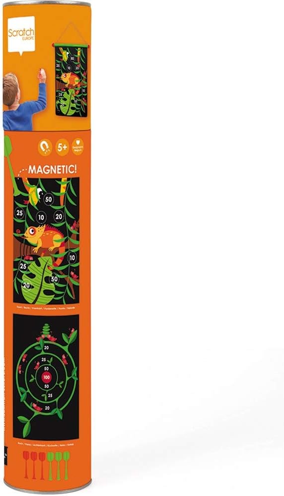 Scratch Active Play: Magnetic Darts Jungle 36x55cm, 2-Side Printing, in Tube, 5+