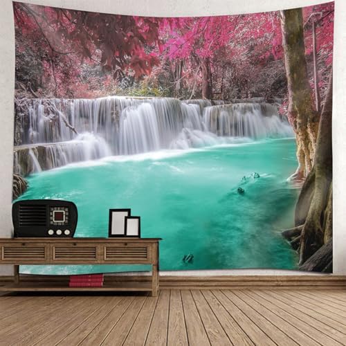 Tenture murale automne pour creer un coin lecture apaisant dans le salon
