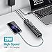 Powered USB Hub, 11-Port ikuai Hybrid USB 3.2/ USB C Hub with PD Charging Port and 60W Power Adapter, Aluminum USB Splitter Including 3 10Gbps Ports and 7 USB 3.0 Ports for PC, Laptop and More