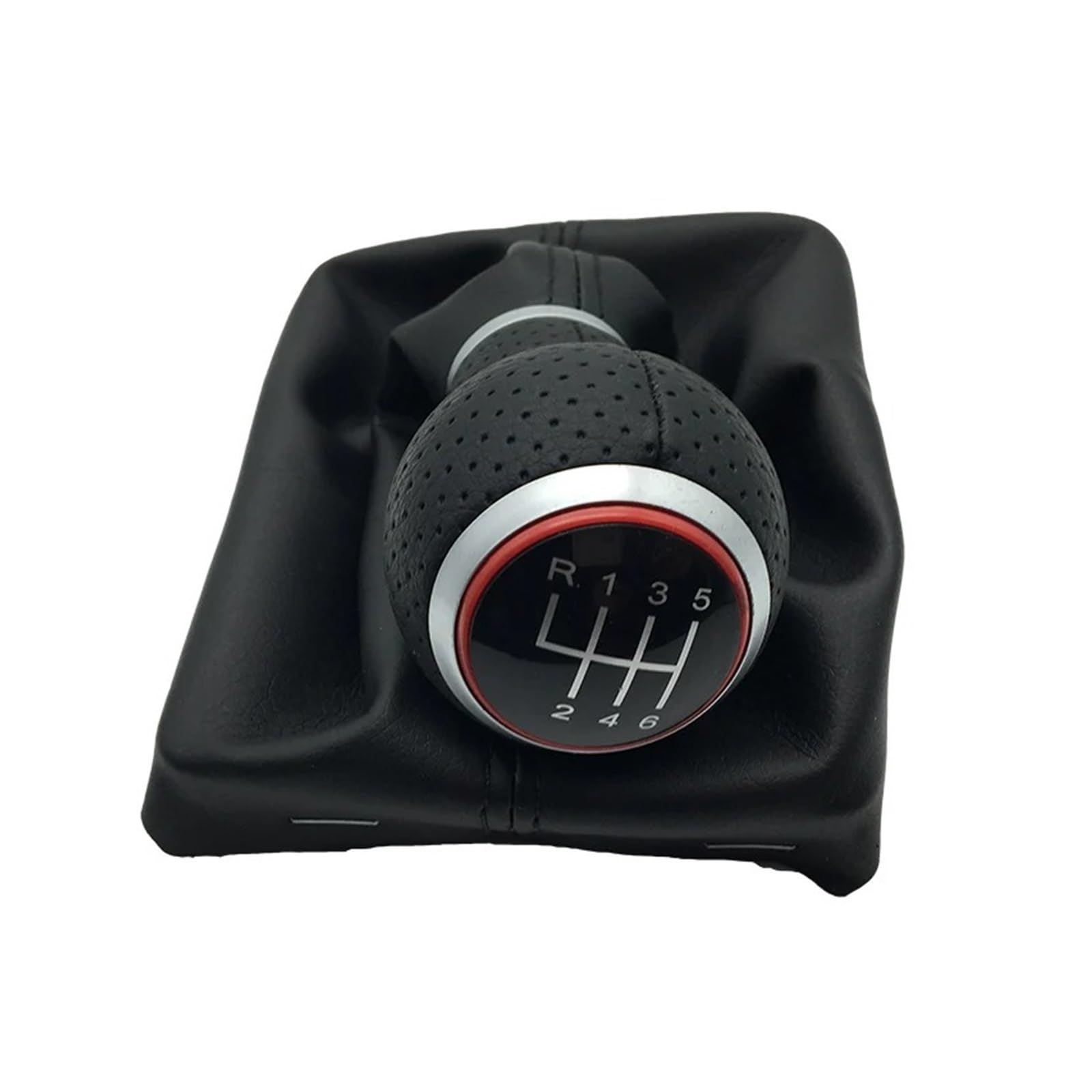 Mkgkacvcpt 6 Speed Manual Shifter Knob For A4 For A5 S4 B6 B7 B8 8K 8T 8F For Q5 8R S Line 12Mm Gear Shift Knob Leather Collars Boot Cover(6 Speed)