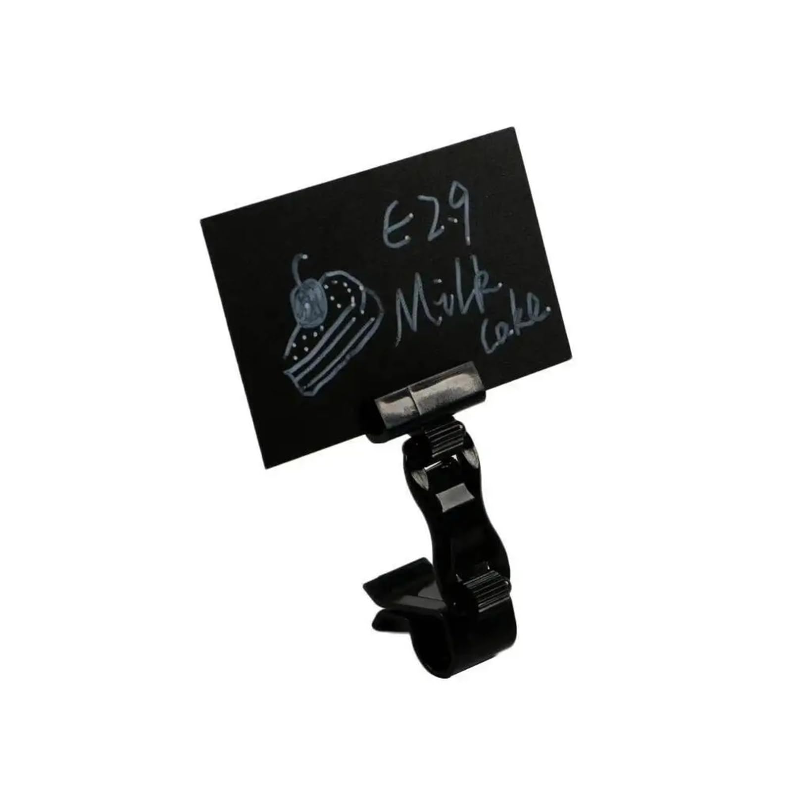 Tischkartenhalter 20 Stück POP Transparent Schwarz Rotierend