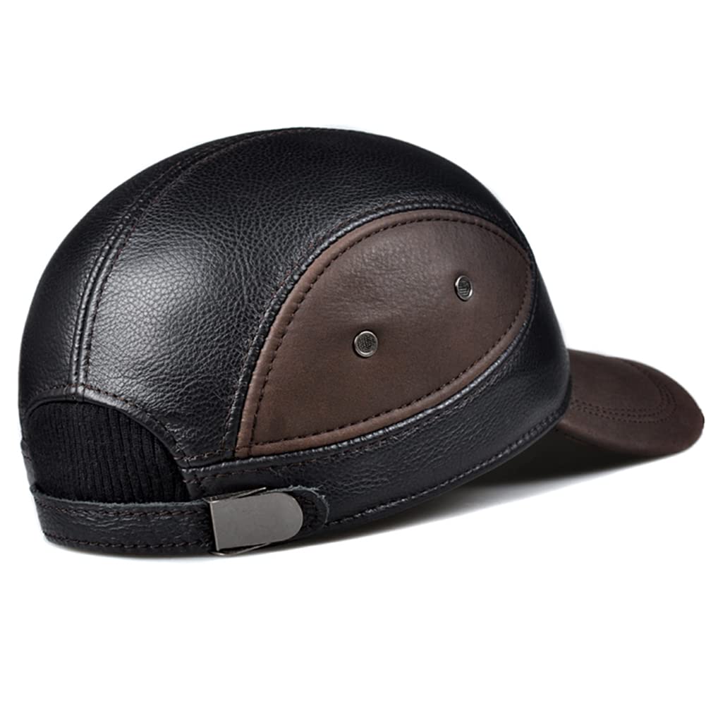 Klassische Unisex-Baseballkappe aus PU-Leder, verstellbare Trucker-Cap für Sport und Outdoor-Aktivitäten, BL