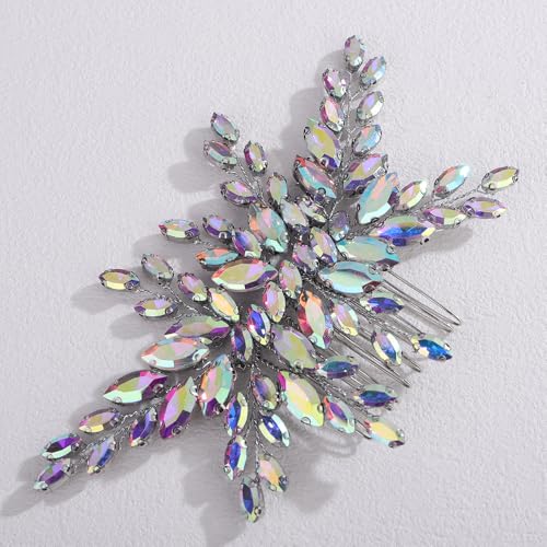 Peine para cabello con cristales brillantes para bodas miniatura 3