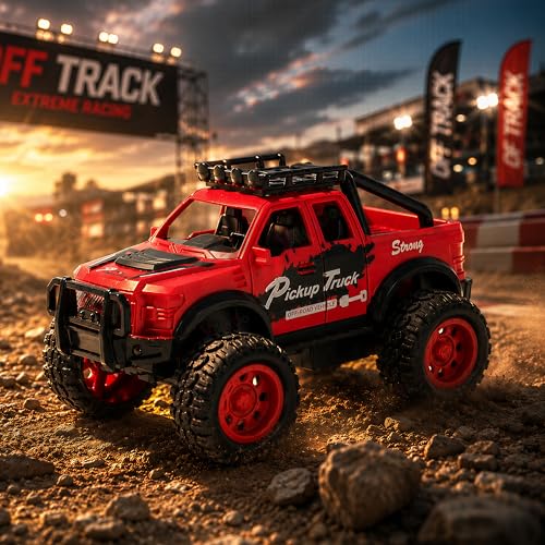 Image of VikriDA 4WD Friction Powered Monster Truck Toy for Kids | Push & Go Off-Road Stunt Car with 360 Action