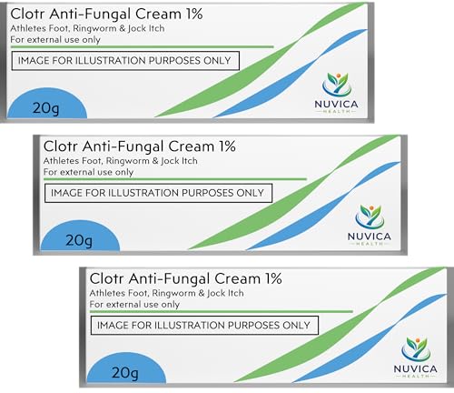 Antifungal Cream for Body Skin: Suitable for Athletes Foot, Ringworm & Jock Itch | Gentle and Effective Formula | Healthy Skin Recovery | 20g x 3 Pack