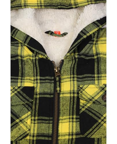 Image of ZENTHACE Boys Sherpa Fleece Lined Flannel Jacket